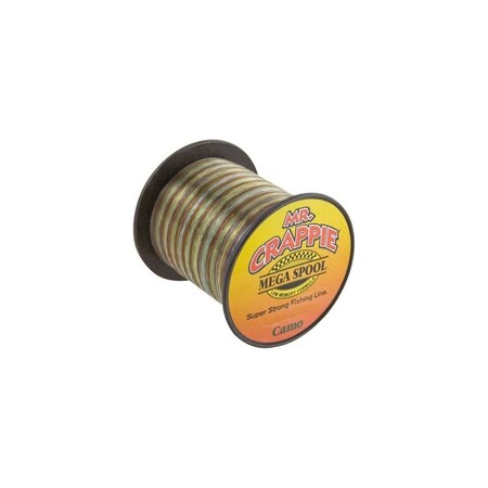 Mr. Crappie Monfilament Line Mega Spool 6Lb 1500Yd Camo MC6CM